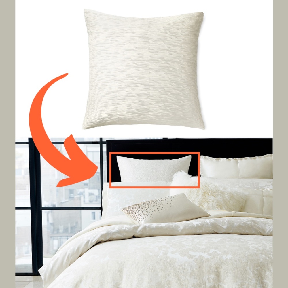 NIB $190 Donna Karan Aura Collection‎ [ 1 ] Euro Pillow Sham